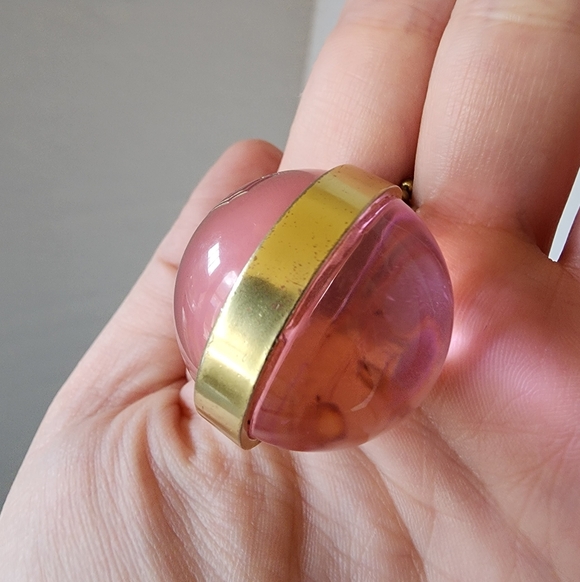 Coach Pink And Gold Sphere Orb Charm With Pink Hang Tag, EUC - Picture 3 of 8